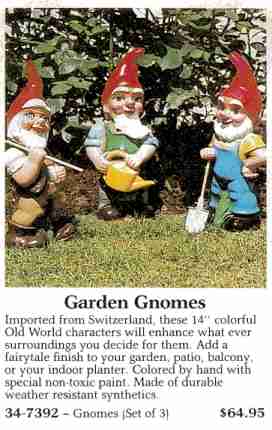 Gnomes, McFayden 1990 catalogue